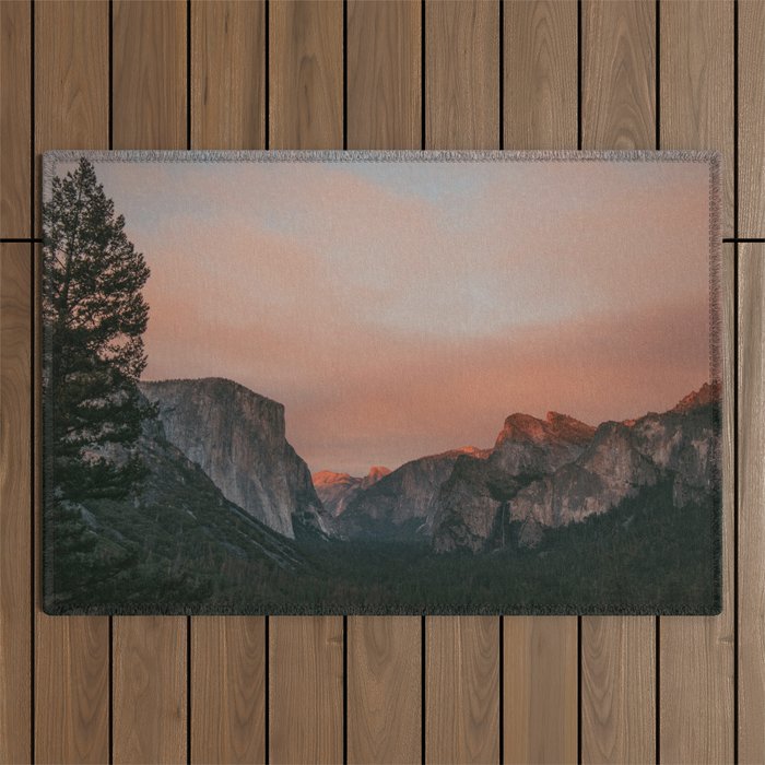Yosemite National Park Sunset Outdoor Rug Gallery Image 1