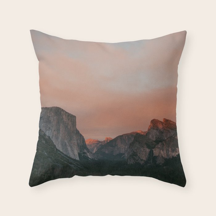 Yosemite National Park Sunset Throw Pillow Gallery Image 1