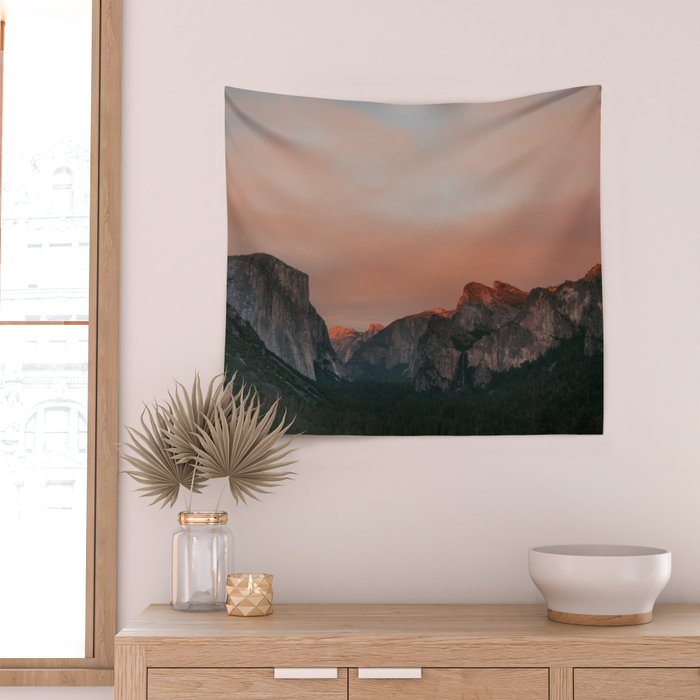 Yosemite National Park Sunset Wall Tapestry Gallery Image 2