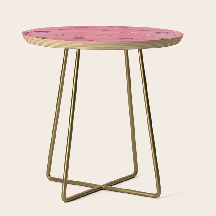 Lovely Pink Oriental Traditional Moroccan Handmade Printable Style  Side Table Gallery Image 1
