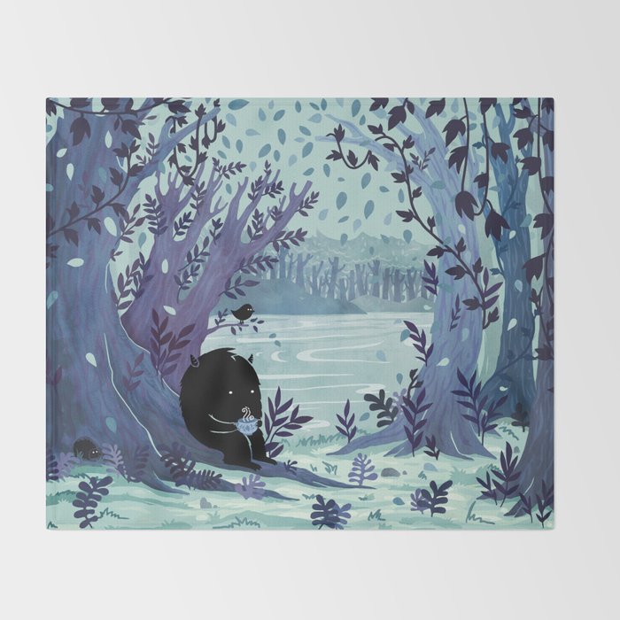 A Quiet Spot of Tea Throw Blanket Gallery Image 2