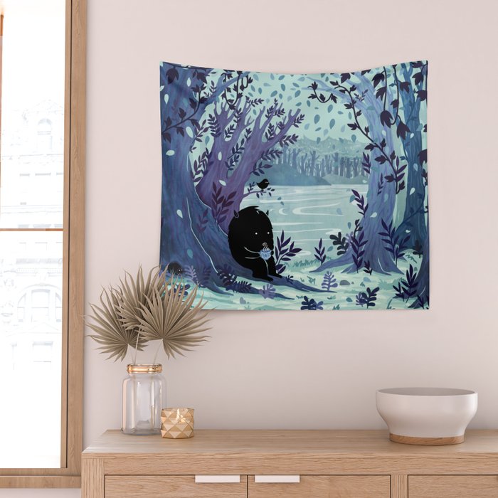 A Quiet Spot of Tea Wall Tapestry Gallery Image 2