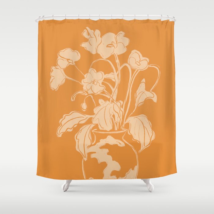 Minimalist Flowers In A Vase 6 Shower Curtain Gallery Image 1