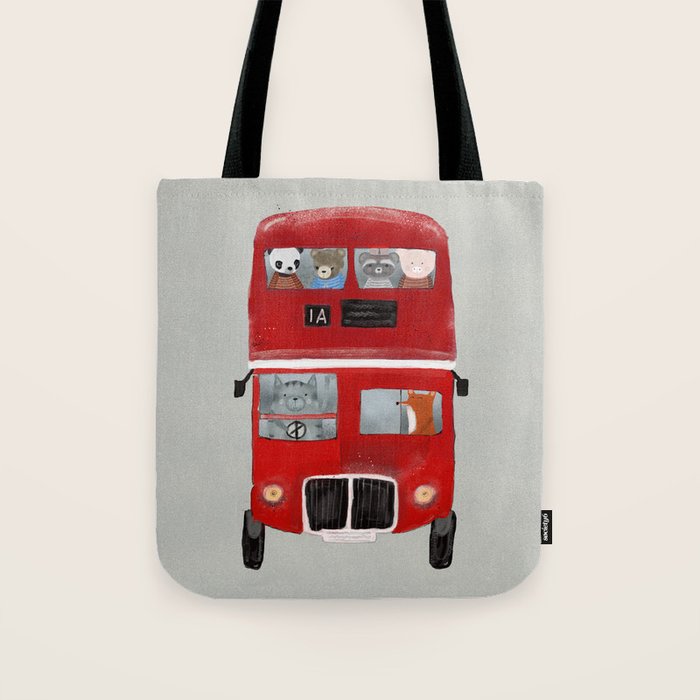 the little big red bus Tote Bag Gallery Image 1