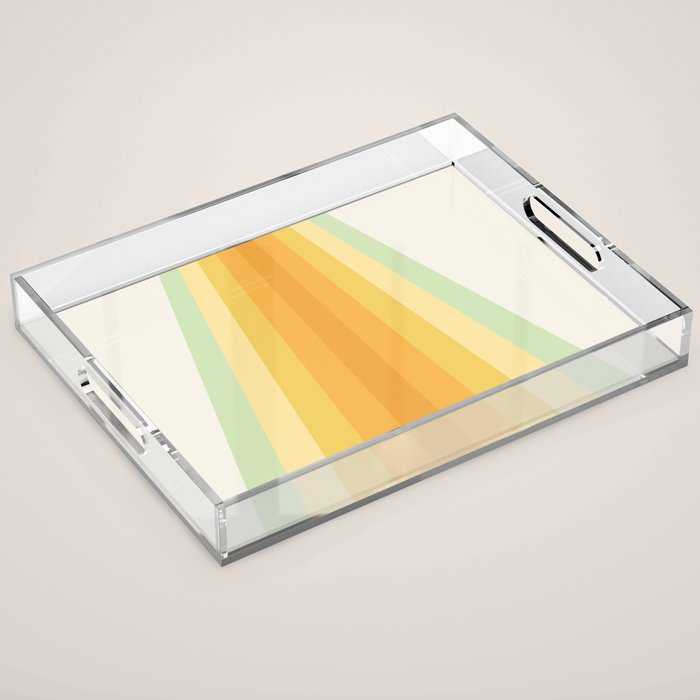 Tropical Palette Stripes Acrylic Tray Gallery Image 1