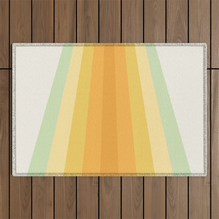 Tropical Palette Stripes Outdoor Rug Gallery Image 1