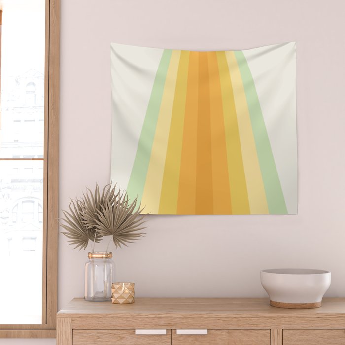 Tropical Palette Stripes Wall Tapestry Gallery Image 2