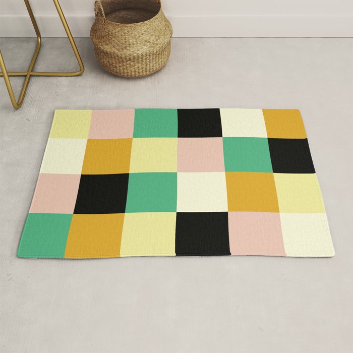 Bold Colorful Checks Pattern - Large XXXIII Rug Gallery Image 1