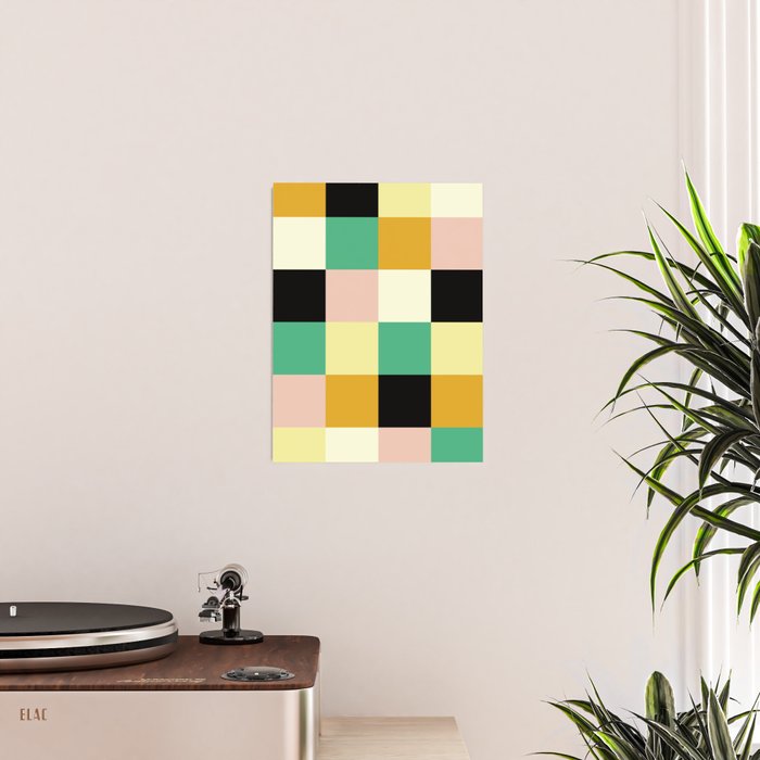Bold Colorful Checks Pattern - Large XXXIII Poster Gallery Image 2