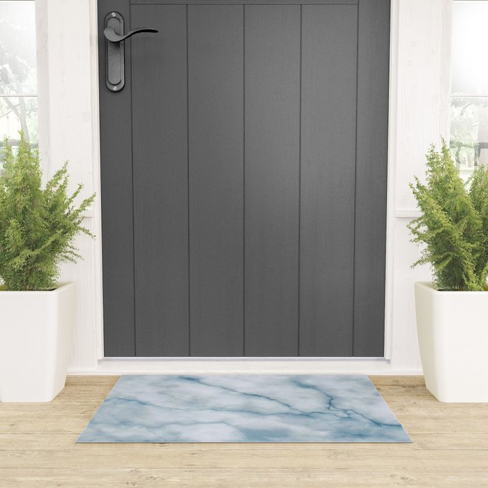 Light blue marble texture Welcome Mat Gallery Image 3