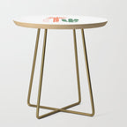 Hand drawn cactus plant art Side Table Gallery Image 1