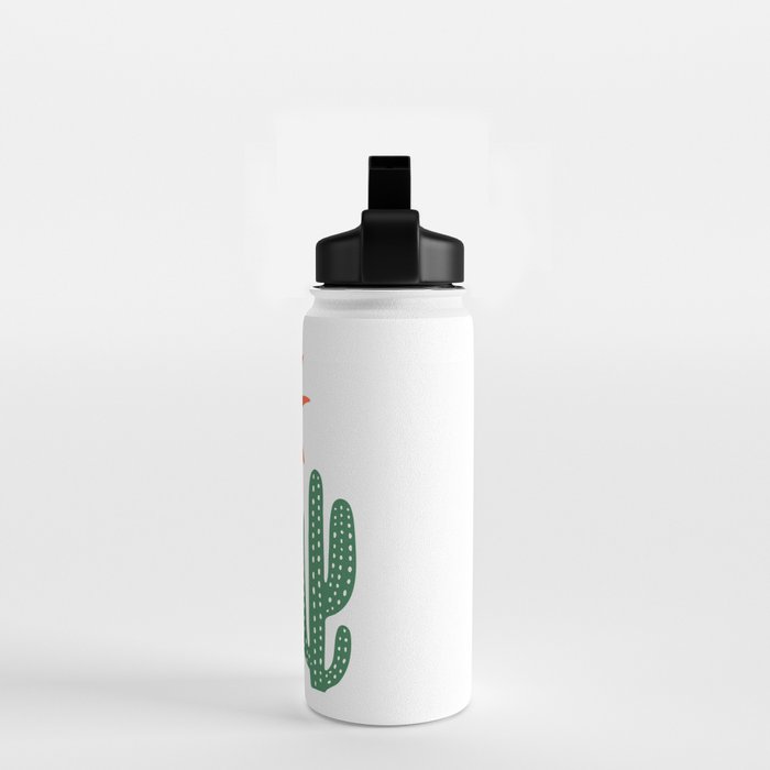 Hand drawn cactus plant art Water Bottle Gallery Image 2
