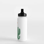 Hand drawn cactus plant art Water Bottle Gallery Image 2