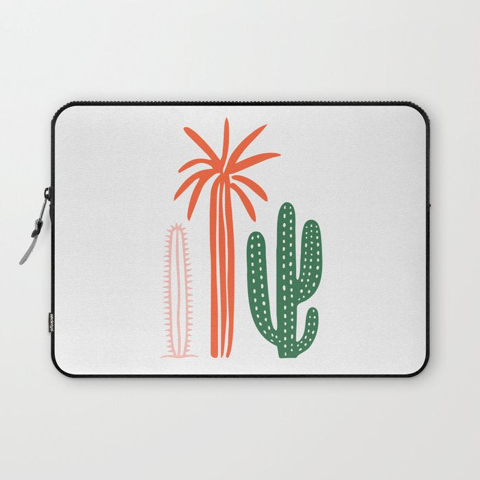 Hand drawn cactus plant art Laptop Sleeve Gallery Image 1