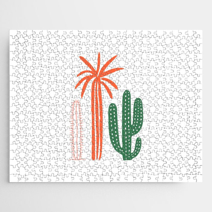Hand drawn cactus plant art Jigsaw Puzzle Gallery Image 1