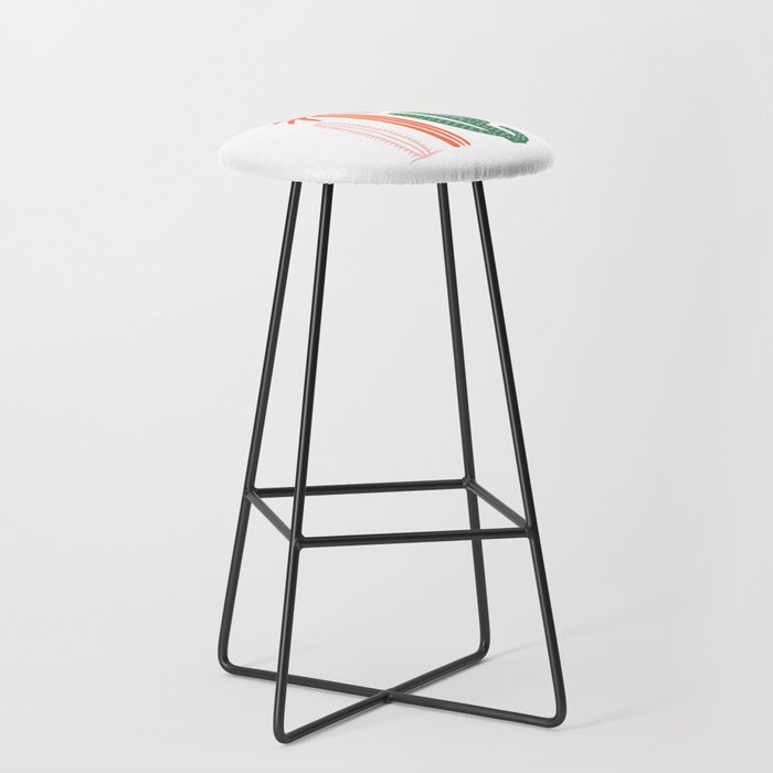 Hand drawn cactus plant art Stool Gallery Image 1