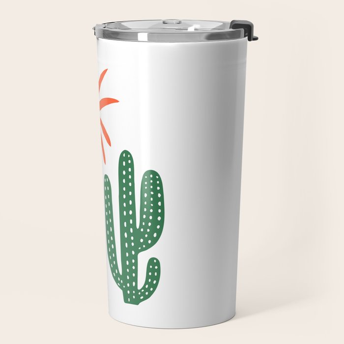Hand drawn cactus plant art Travel Mug Gallery Image 2