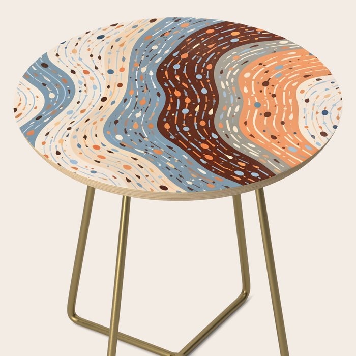 The Little Things Always_Abstract Line Art Drawing_Eclectic Bohemian Pattern Texture Shapes Side Table Gallery Image 2