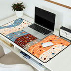 The Little Things Always_Abstract Line Art Drawing_Eclectic Bohemian Pattern Texture Shapes Desk Mat Gallery Image 2