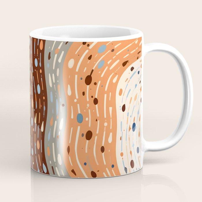 The Little Things Always_Abstract Line Art Drawing_Eclectic Bohemian Pattern Texture Shapes Coffee Mug Gallery Image 1
