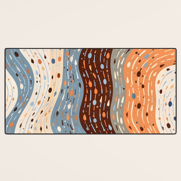 The Little Things Always_Abstract Line Art Drawing_Eclectic Bohemian Pattern Texture Shapes Desk Mat Gallery Image 3