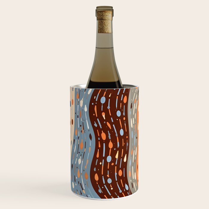 The Little Things Always_Abstract Line Art Drawing_Eclectic Bohemian Pattern Texture Shapes Wine Chiller Gallery Image 1