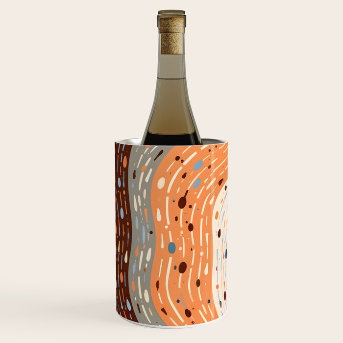 The Little Things Always_Abstract Line Art Drawing_Eclectic Bohemian Pattern Texture Shapes Wine Chiller Gallery Image 3