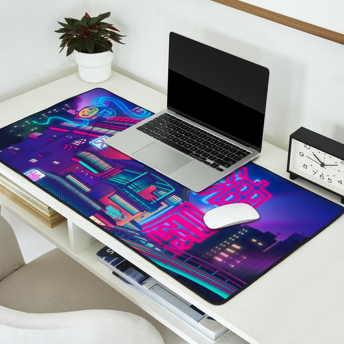 Neon Bath House Desk Mat Gallery Image 2