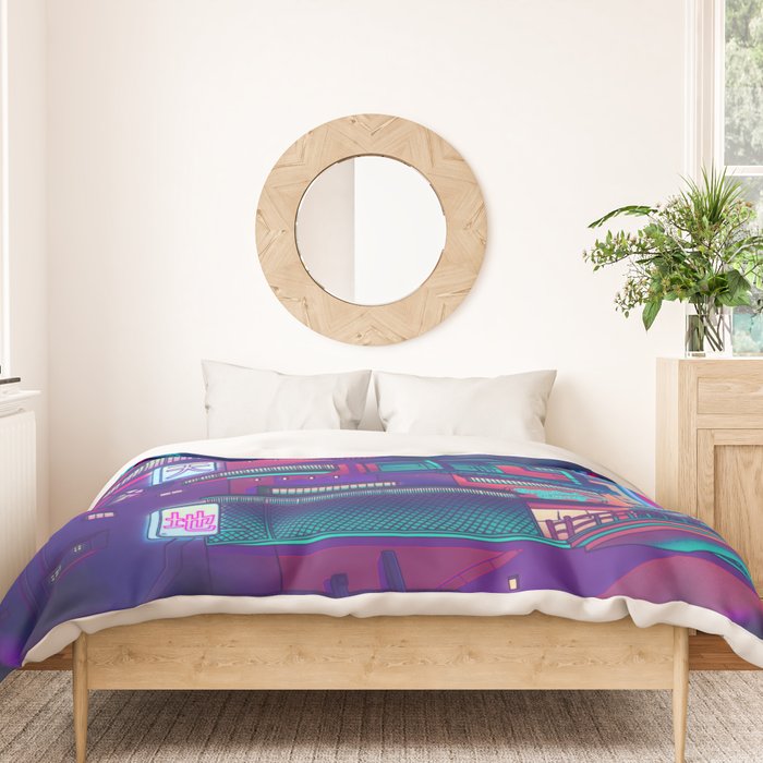 Neon Bath House Duvet Cover Gallery Image 3