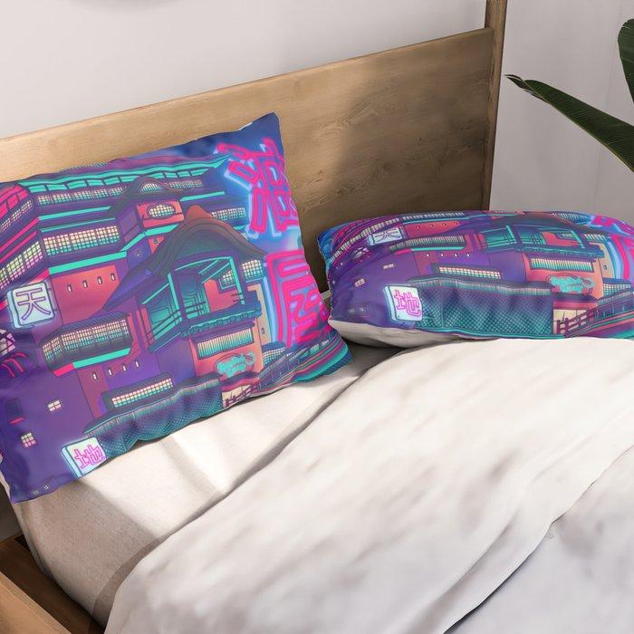 Neon Bath House Pillow Sham Gallery Image 2