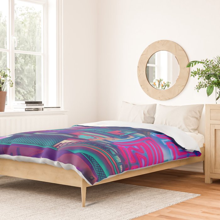 Neon Bath House Duvet Cover Gallery Image 2