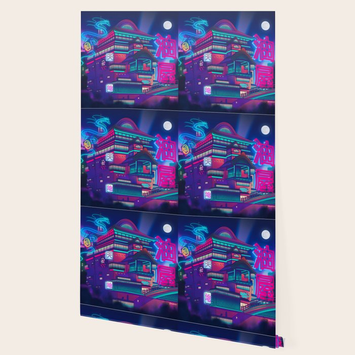 Neon Bath House Wallpaper Gallery Image 2