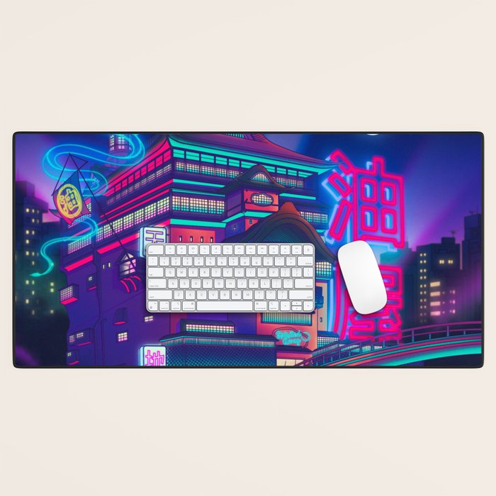 Neon Bath House Desk Mat Gallery Image 1