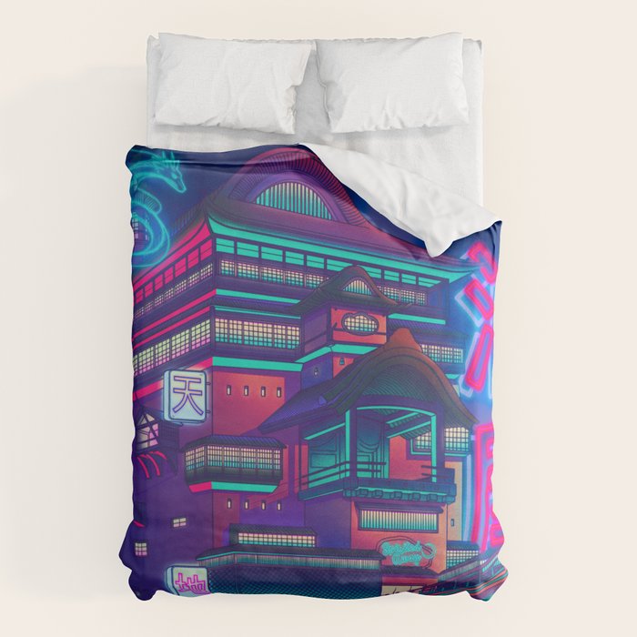 Neon Bath House Duvet Cover Gallery Image 6