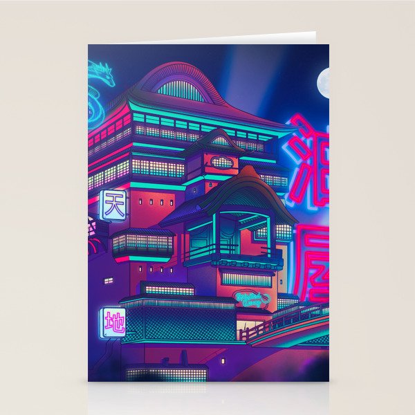 Neon Bath House Stationery Card Gallery Image 2