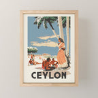 Ceylon Sri Lanka Vintage Travel Poster, 1948 Mini Art Print Gallery Image 1