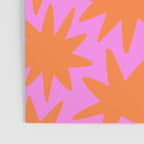 Retro pink star shape art pattern Poster Gallery Image 3