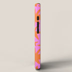 Retro pink star shape art pattern iPhone Case Gallery Image 2