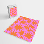 Retro pink star shape art pattern Jigsaw Puzzle Gallery Image 2