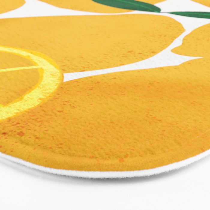 lemon mediterranean still life Bath Mat Gallery Image 3