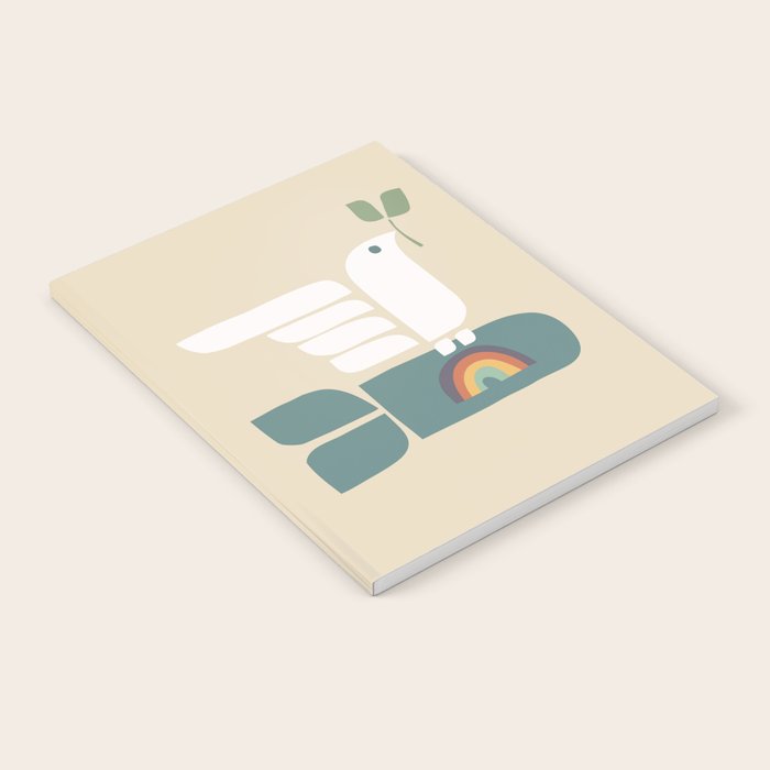 Peace dove and rainbow bomb Notebook Gallery Image 1