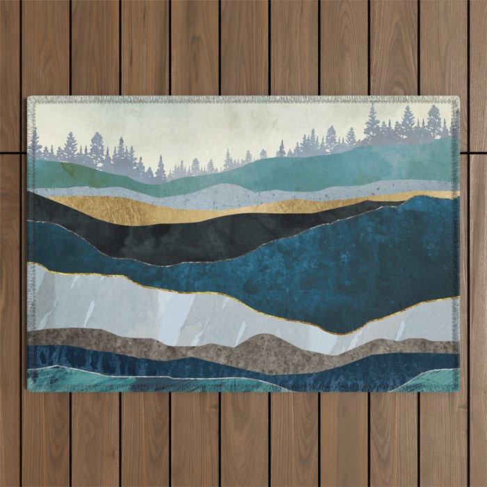 Turquoise Hills Outdoor Rug Gallery Image 1