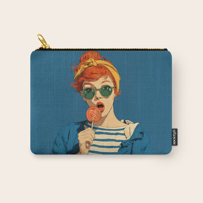 Retro Pop Lollipop Girl Carry All Pouch Gallery Image 1