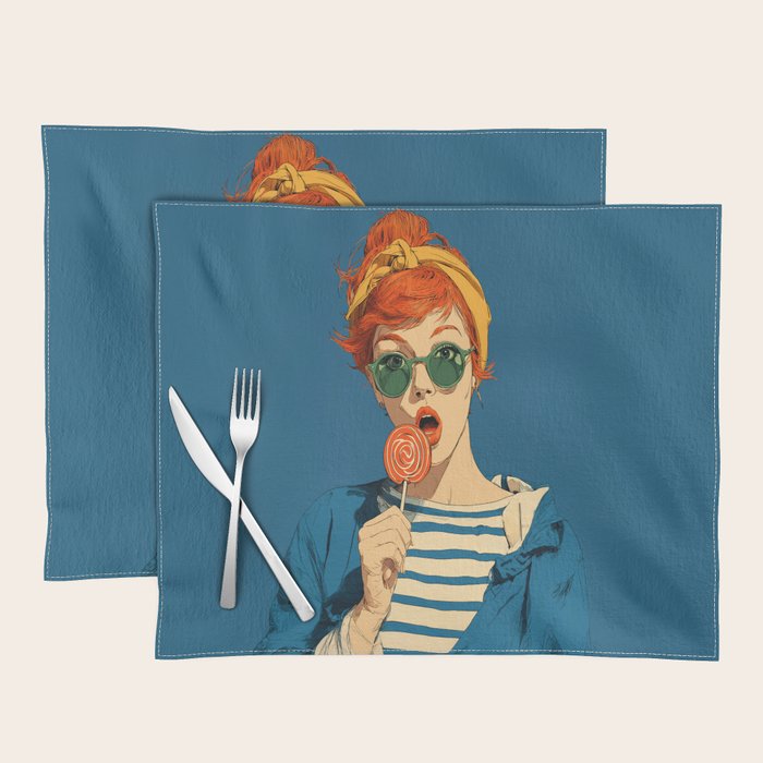 Retro Pop Lollipop Girl Placemat Gallery Image 1