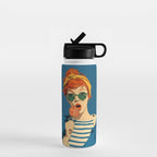 Retro Pop Lollipop Girl Water Bottle Gallery Image 1
