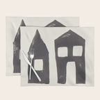 Tiny Houses #2 | Hand-printed Linocut Placemat Gallery Image 1