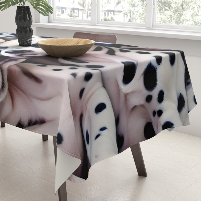Dalmatian Love, Cute Puppies Dogs Pets, Animals Domestic Photography Siblings, Adorable Family Polka Dots Spotted  Tablecloth Gallery Image 3