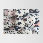 Dalmatian Love, Cute Puppies Dogs Pets, Animals Domestic Photography Siblings, Adorable Family Polka Dots Spotted  Rug Gallery Image 2