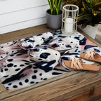 Dalmatian Love, Cute Puppies Dogs Pets, Animals Domestic Photography Siblings, Adorable Family Polka Dots Spotted  Outdoor Rug Gallery Image 2