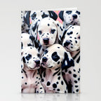 Dalmatian Love, Cute Puppies Dogs Pets, Animals Domestic Photography Siblings, Adorable Family Polka Dots Spotted  Stationery Card Gallery Image 2